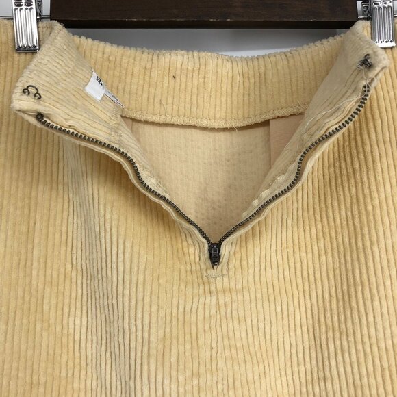 BP Nordstrom yellow corduroy mini skirt w/ pockets and front slit high waist XS - Picture 6 of 12
